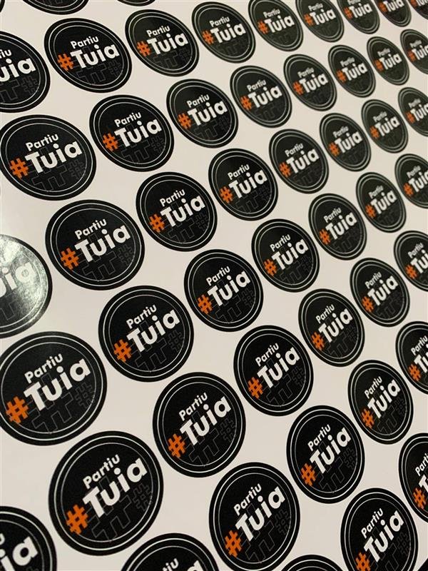 Cartela de adesivos redondos personalizados